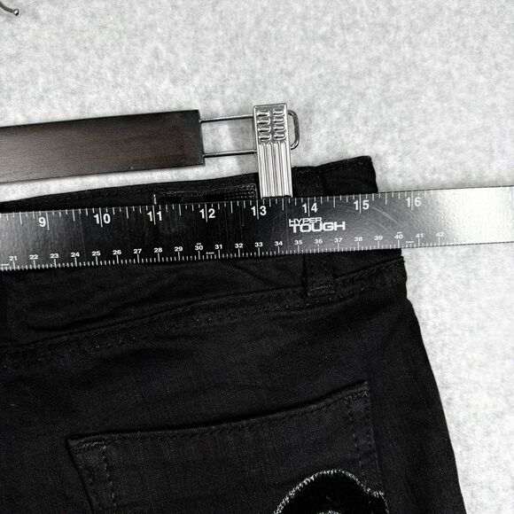 Rivet De Cru Jeans Womens Sz 29 30x33 Black Denim High Rise 90s Straight Leg - Picture 9 of 14